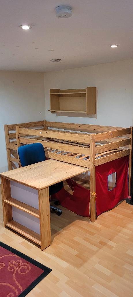 lit superposé "Pirate" avec bureau intégré escamotable, Enfants & Bébés, Chambre d'enfant | Lits, Comme neuf, 180 cm ou plus, 85 à 100 cm