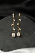 Gouden Parel Oorbellen – Elegante Bruiloft Oorbellen, Verzenden, Nieuw, Goud, Overige materialen