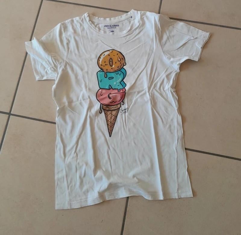 T-shirt Jack & Jones taille S, Enlèvement ou Envoi, Comme neuf, Blanc, Taille 46 (S) ou plus petite