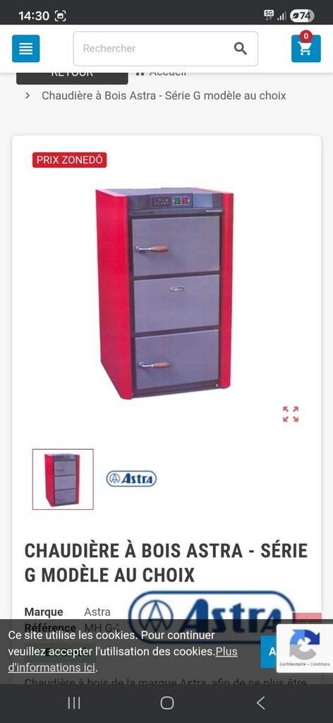 Chaudière au bois pour chauffage central neuve, Bricolage & Construction, Chauffage & Radiateurs, Enlèvement ou Envoi