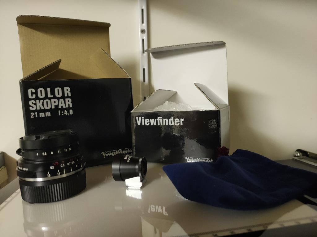Voigtlander color skopar 21 mm f4 en zoeker, Enlèvement, Neuf, Objectif grand angle