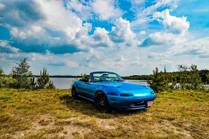 Mazda mx5 na, Auto's, Mazda, Particulier, Benzine, Blauw, Zwart, Kunstmatig leder, Achterwielaandrijving, Ophalen
