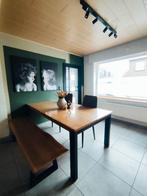 Eet tafel + zitbank, Cinq personnes ou plus, Chêne, Comme neuf, Enlèvement