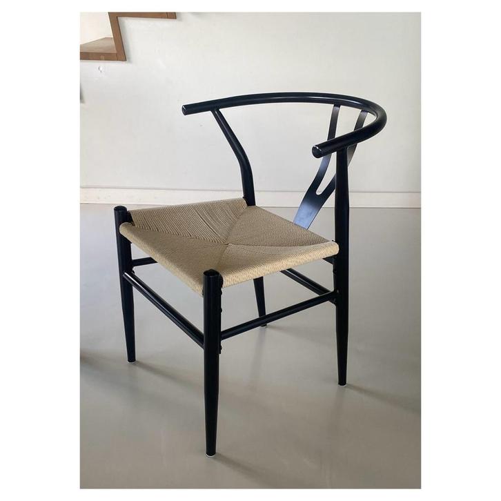 Set van 4 prachtige Wishbone-look stoelen, Huis en Inrichting, Stoelen, Zo goed als nieuw, Ophalen