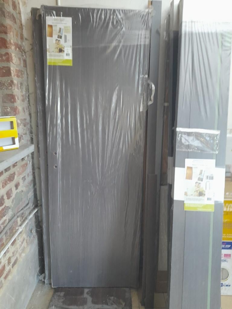 3 nieuwe binnendeuren antraciet eik, Doe-het-zelf en Bouw, Ophalen, Nieuw, Binnendeur