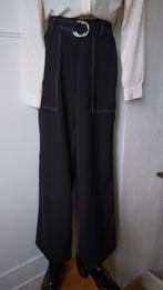 Costes elegante zwarte "contrast stitch" broek, mt 34/36, Lang, Maat 34 (XS) of kleiner, Costes, Ophalen of Verzenden