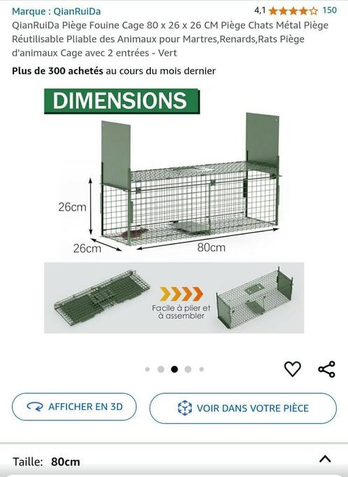 Cage Attrappe Chats/Renards/Rats etc... Jamais utilisée !, Animaux & Accessoires, Rongeurs & Lapins | Cages & Clapiers, Comme neuf