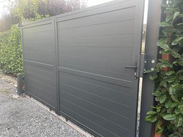 Nieuwe alu draai- of schuif poort - hoogte 1m60 - 1m80 of 2m beschikbaar voor biedingen