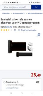 Saninstal universele aan- en afvoerset voor WC-ophangsysteem, Ophalen of Verzenden