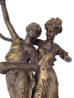 Sculpture en Bronze Signée H. Dumaige : Les Danseuses, Antiquités & Art, Bronze, Enlèvement