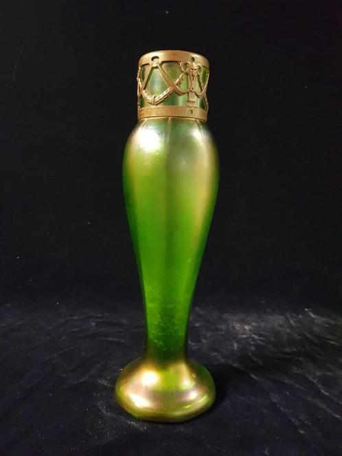 Loetz – stijl iriserende vaas Art Nouveau, Antiquités & Art, Antiquités | Verre & Cristal, Envoi