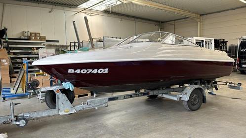 Glastron SE199 + Aanhangwagen, Watersport en Boten, Speedboten, Gebruikt, 3 tot 6 meter, Benzine, 120 tot 200 pk, Polyester, Binnenboordmotor