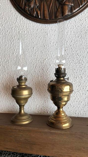 Koperen petrolum lampen, Enlèvement, Cuivre ou Bronze
