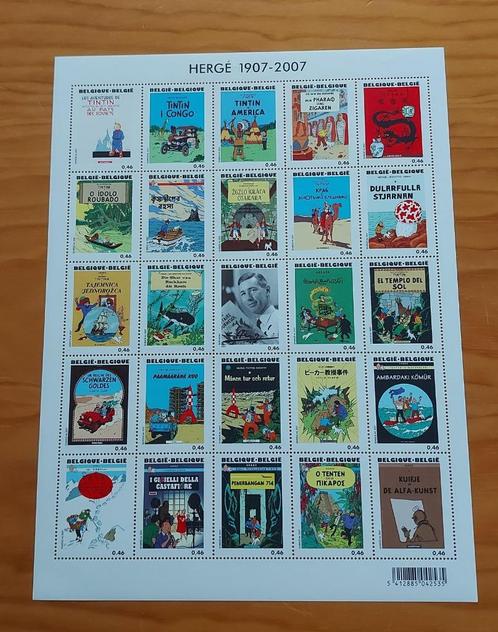 Belgium 2007 - OBP/COB 3636/60 - 100ste verj geboorte Hergé, Postzegels en Munten, Postzegels | Europa | België, Postfris, Frankeerzegel