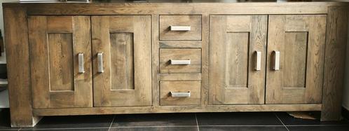 Eetplaats (eettafel, 6 stoelen en buffetkast), Huis en Inrichting, Kasten | Buffetkasten, Zo goed als nieuw, Minder dan 100 cm