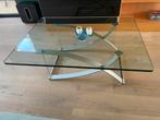 Glazen salontafel, Huis en Inrichting, Ophalen, Gebruikt, 100 tot 150 cm, 50 tot 100 cm