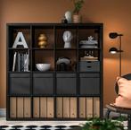 Ikea Kallax 3 en 4 - 1m11 L 1m46 H 39 P - couleur noire, Maison & Meubles, Enlèvement, 25 à 50 cm, 100 à 150 cm, 100 à 150 cm