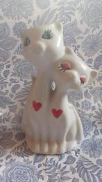 Statue figurine en faience couplé chat amoureux, Collections, Enlèvement ou Envoi, Comme neuf