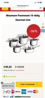 Blauman pannenset 4delig, Huis en Inrichting, Keuken | Potten en Pannen, Ophalen, Pannenset