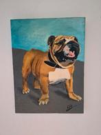 Amerikaanse Bull Dog schilderij, Antiquités & Art, Art | Peinture | Moderne, Enlèvement