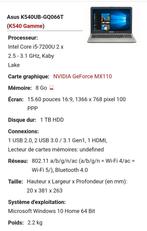 ASUS VIVOBOOK-K540B  1TB HDD, Informatique & Logiciels, Chromebooks, 15 pouces, 8 GB, ASUS, Comme neuf