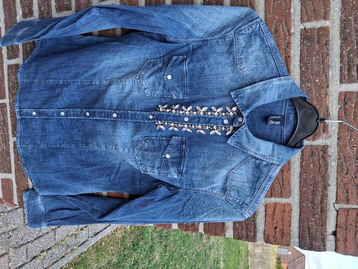 Dames jeans hemd Lui Jo Mt38, Kleding | Dames, Schoenen, Zo goed als nieuw, Overige typen, Blauw, Ophalen of Verzenden