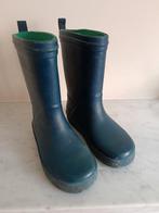 soepele regenlaarzen blauw, groene binnenkant maat 28, Ophalen, Gebruikt