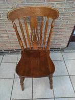 4 stevige houten stoelen, in volle eik, Comme neuf, Brun, Enlèvement, Bois