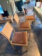 Set v. 8 kwaliteitsvolle stoelen stijlvolle lichte houtkleur, Huis en Inrichting, Stoelen, Ophalen, Landelijk warm, Bruin, Zo goed als nieuw