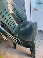 4 chaises de jardin aux courbes vertes, Utilisé, Enlèvement ou Envoi