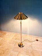 Lampe sur pied en métal chromé et laiton, 1970, Ophalen of Verzenden