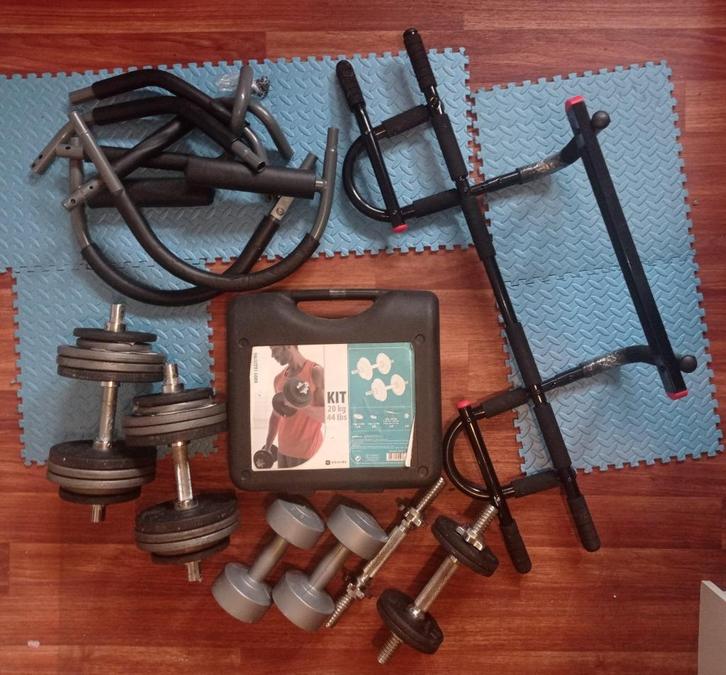 Lot de set de fitness à 10€, 20€, 30€, Sports & Fitness, Équipement de fitness, Comme neuf, Haltère, Abdominaux, Enlèvement