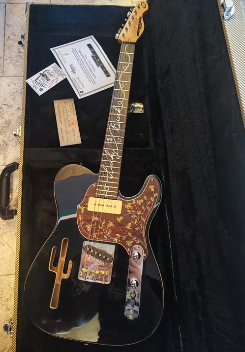 Joe Doe Lucky Buck gitaar - zwart, Muziek en Instrumenten, Snaarinstrumenten | Gitaren | Elektrisch, Zo goed als nieuw, Semi-solid body