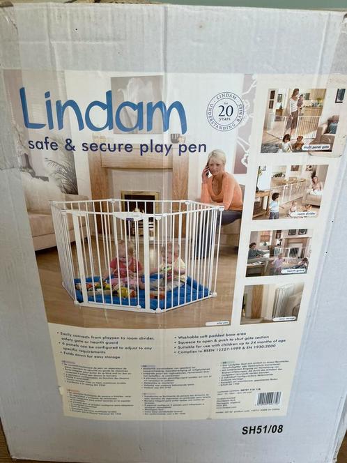 Lindam opvouwbaar kinderpark of kamerverdeler, Kinderen en Baby's, Babyparken, Zo goed als nieuw, Ophalen