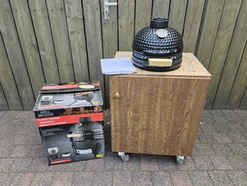 Keramische houtskoolgrill Mini Kamado GrillMeister, Enlèvement, Utilisé, Grill meister, Avec accessoires