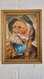 Oud schilderij vissersportret – gesigneerd – in lijst, Ophalen