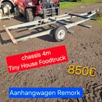 Chassis caravan 750kg foodtruck Tiny House aanhangwagen bouw, Caravans en Kamperen, Ophalen, Zo goed als nieuw