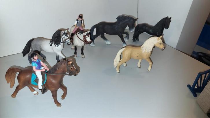 Schleich hengsten, Collections, Jouets, Comme neuf, Enlèvement ou Envoi
