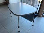Kampeertafel dukdalf ovaal grijs, Caravans en Kamperen, Kampeermeubelen, Ophalen, Zo goed als nieuw, Campingtafel
