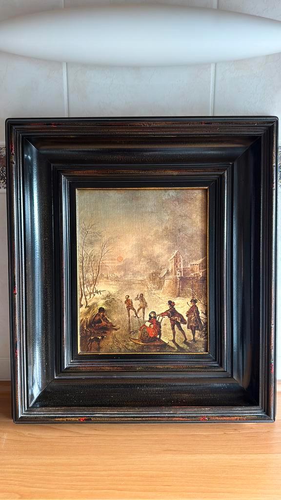 Reproductie L’Hiver van Nicolas Lancret, Antiek en Kunst, Kunst | Schilderijen | Klassiek, Ophalen