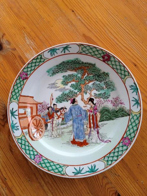 Speciale Antieke Chinese Bord Met Paard En Koets, Antiek en Kunst, Antiek | Porselein, Ophalen