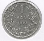 11187 * LÉOPOLD II * 1 franc 1909 fr sans point * Pr., Envoi, Argent