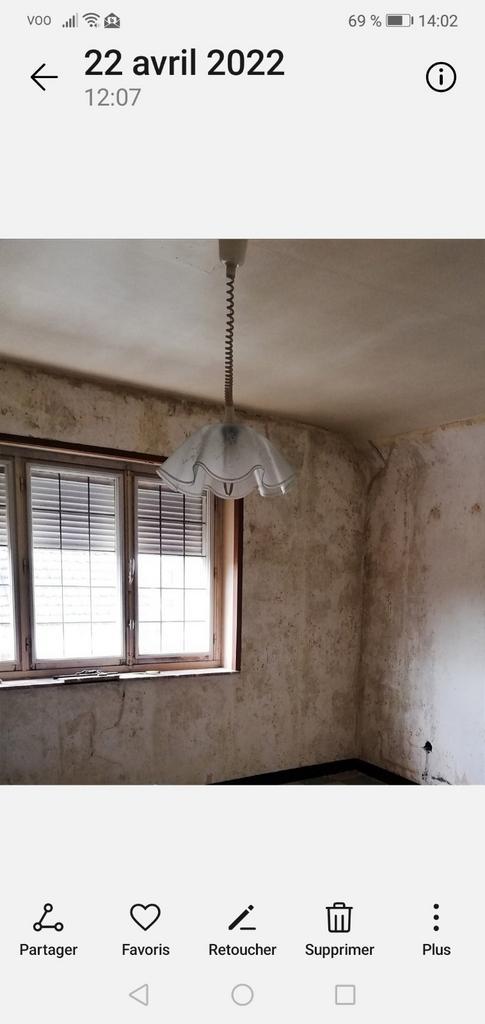 Glazen hanglamp, Huis en Inrichting, Lampen | Hanglampen, Gebruikt, Glas, Ophalen