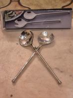 Vintage verzilverde saladeset in zeer goede staat., Antiek en Kunst, Ophalen