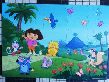 Puzzle de sol Dora - 20 pièces, Enlèvement ou Envoi, 10 à 50 pièces, Utilisé, 2 à 4 ans