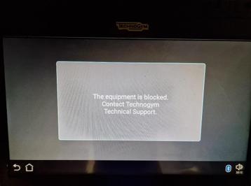 Notification : L'équipement est bloqué, contacter le support disponible aux enchères