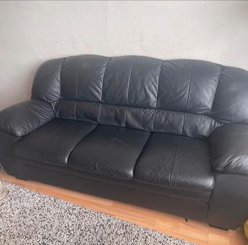 2 Canapé 3 place chacun + table et tapis, Enlèvement, Comme neuf, Cuir
