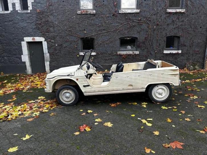 Citroën Méhari, Auto's, Oldtimers, Particulier, Citroën, Benzine, Cabriolet, 2 deurs, Handgeschakeld, Beige, Zwart, Kunstmatig leder