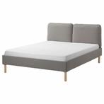 IKEA SAGESUND Gestoffeerd bed 180cm + 1 LEIRSUND lattenbodem, Ophalen, Verstelbaar, Tweepersoons, Zo goed als nieuw