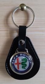 ALFA ROMEO Sleutelhanger met logo . Zwart leer, Auto-onderdelen, Ophalen of Verzenden, Nieuw, Alfa Romeo
